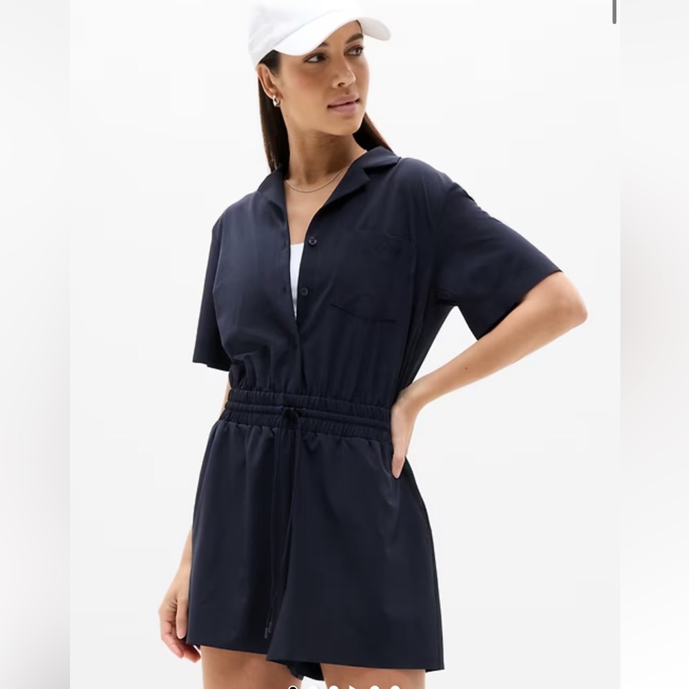 NWT | Athleta Avenue Romper - Navy - Size L